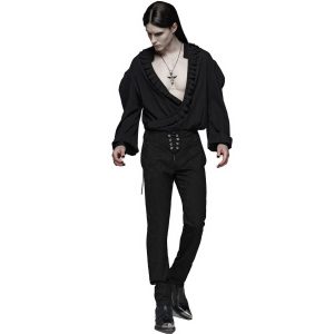 Acheter Maintenant PUNK RAVE Pantalon ‘Noctivagus’ En Jacquard Noir 29