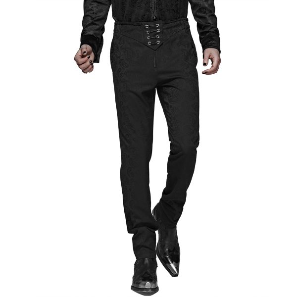 Acheter Maintenant PUNK RAVE Pantalon ‘Noctivagus’ En Jacquard Noir 11