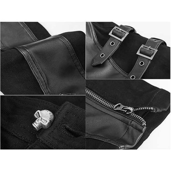 Livraison gratuite PUNK RAVE Pantalon ‘Osiris’ Noir 15