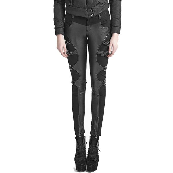 Livraison gratuite PUNK RAVE Pantalon ‘Osiris’ Noir 1