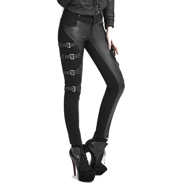 Livraison gratuite PUNK RAVE Pantalon ‘Osiris’ Noir 9