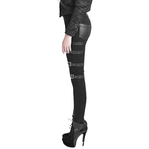 Livraison gratuite PUNK RAVE Pantalon ‘Osiris’ Noir 11