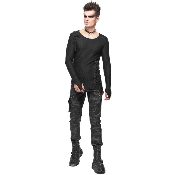 vente à bas prix DEVIL FASHION Pantalon ‘Painted Titan’ Noir 3