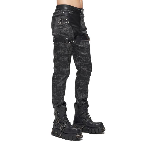 vente à bas prix DEVIL FASHION Pantalon ‘Painted Titan’ Noir 12