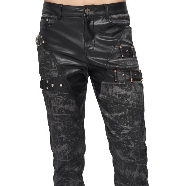 vente à bas prix DEVIL FASHION Pantalon ‘Painted Titan’ Noir 13