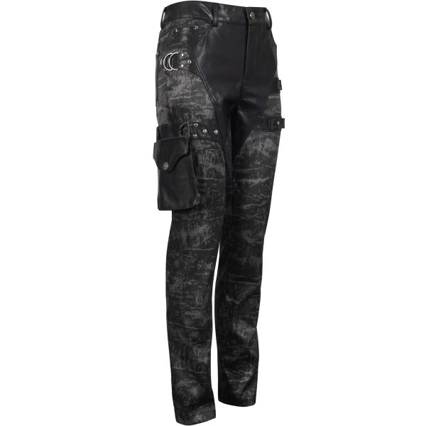 vente à bas prix DEVIL FASHION Pantalon ‘Painted Titan’ Noir 17