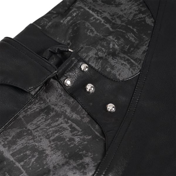 vente à bas prix DEVIL FASHION Pantalon ‘Painted Titan’ Noir 21