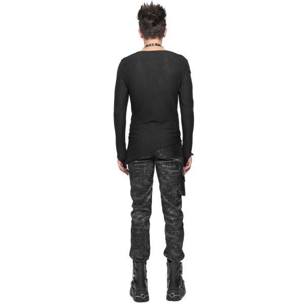 vente à bas prix DEVIL FASHION Pantalon ‘Painted Titan’ Noir 4