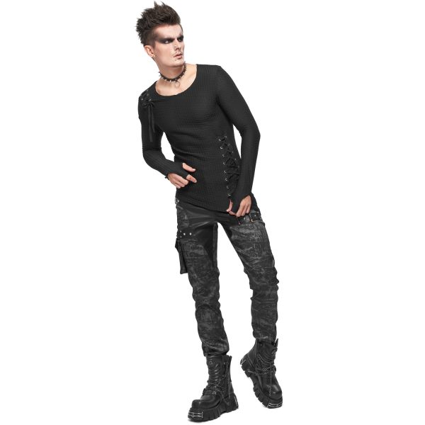 vente à bas prix DEVIL FASHION Pantalon ‘Painted Titan’ Noir 7