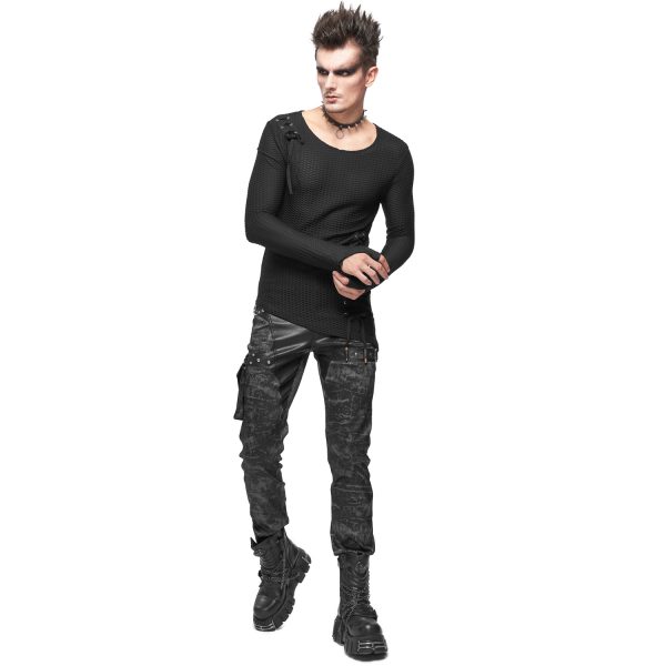 vente à bas prix DEVIL FASHION Pantalon ‘Painted Titan’ Noir 8