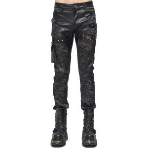 vente à bas prix DEVIL FASHION Pantalon ‘Painted Titan’ Noir 36
