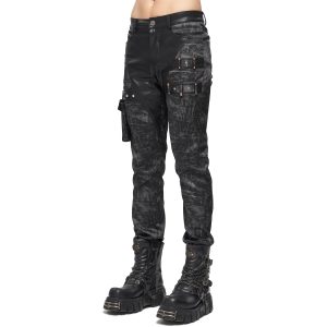 vente à bas prix DEVIL FASHION Pantalon ‘Painted Titan’ Noir 40
