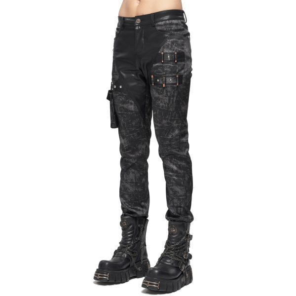 vente à bas prix DEVIL FASHION Pantalon ‘Painted Titan’ Noir 11