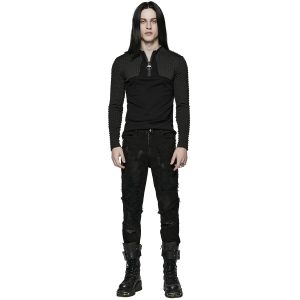 PUNK RAVE Pantalon ‘Punk Broken Hole Net’ Noir prix le plus bas 21