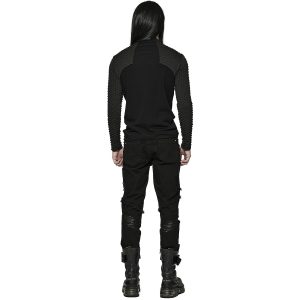 PUNK RAVE Pantalon ‘Punk Broken Hole Net’ Noir prix le plus bas 23
