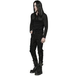PUNK RAVE Pantalon ‘Punk Broken Hole Net’ Noir prix le plus bas 25
