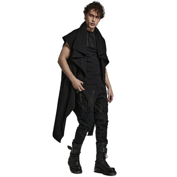 PUNK RAVE Pantalon ‘Punk Broken Hole Net’ Noir prix le plus bas 8