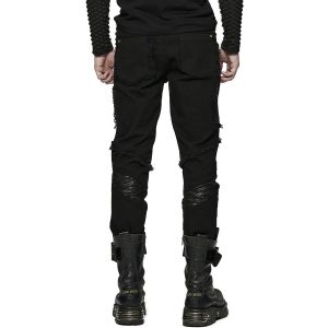 PUNK RAVE Pantalon ‘Punk Broken Hole Net’ Noir prix le plus bas 35