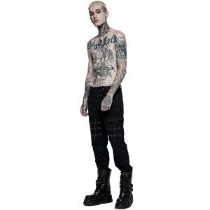belle PUNK RAVE Pantalon ‘Punk Simple Woven’ Noir 22