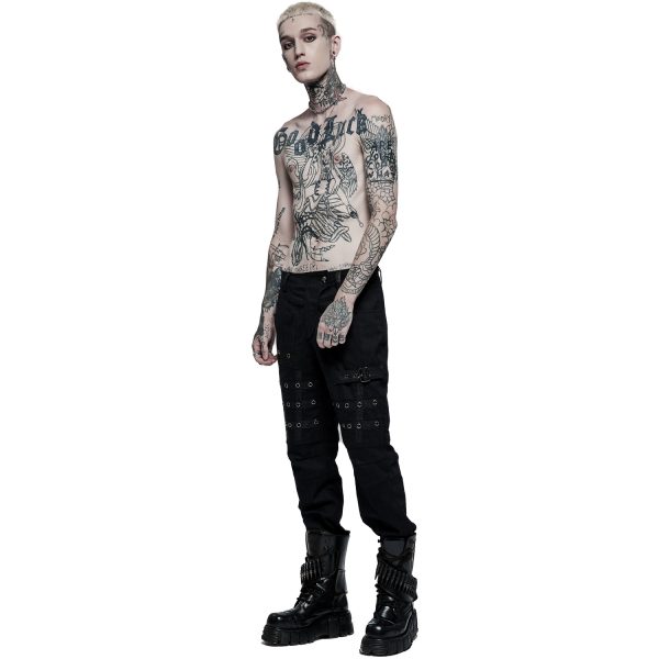belle PUNK RAVE Pantalon ‘Punk Simple Woven’ Noir 3