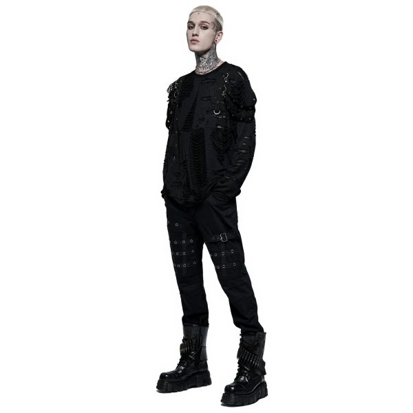 belle PUNK RAVE Pantalon ‘Punk Simple Woven’ Noir 7