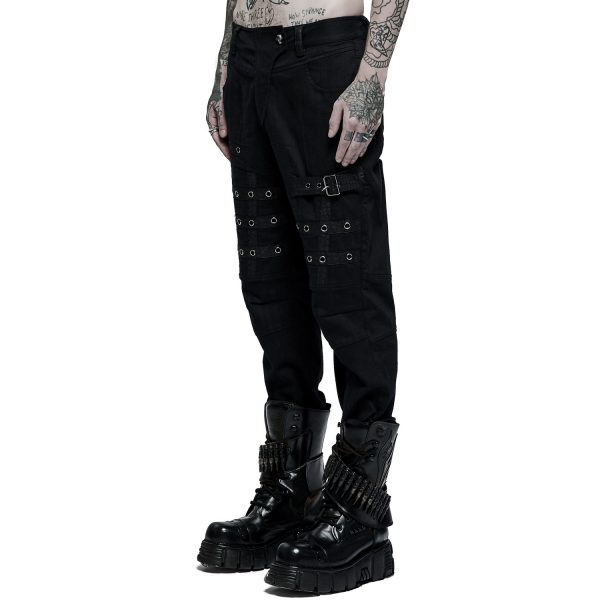 belle PUNK RAVE Pantalon ‘Punk Simple Woven’ Noir 9