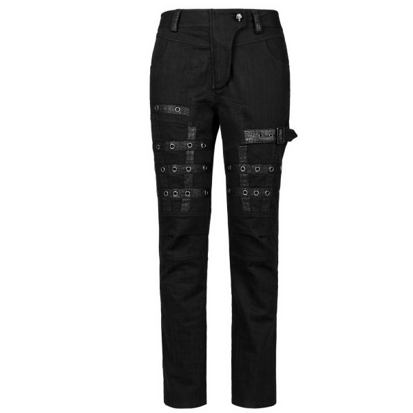 belle PUNK RAVE Pantalon ‘Punk Simple Woven’ Noir 10
