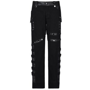 Pas Cher Magasin Soldes PUNK RAVE Pantalon ‘Punk Stylish’ Noir 44