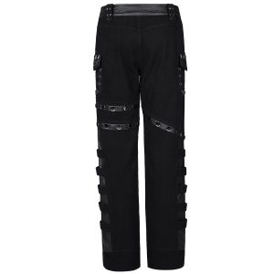 Pas Cher Magasin Soldes PUNK RAVE Pantalon ‘Punk Stylish’ Noir 46