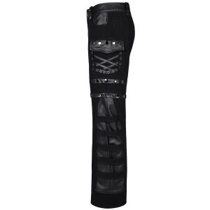 Pas Cher Magasin Soldes PUNK RAVE Pantalon ‘Punk Stylish’ Noir 48