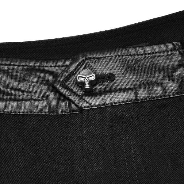 Pas Cher Magasin Soldes PUNK RAVE Pantalon ‘Punk Stylish’ Noir 17