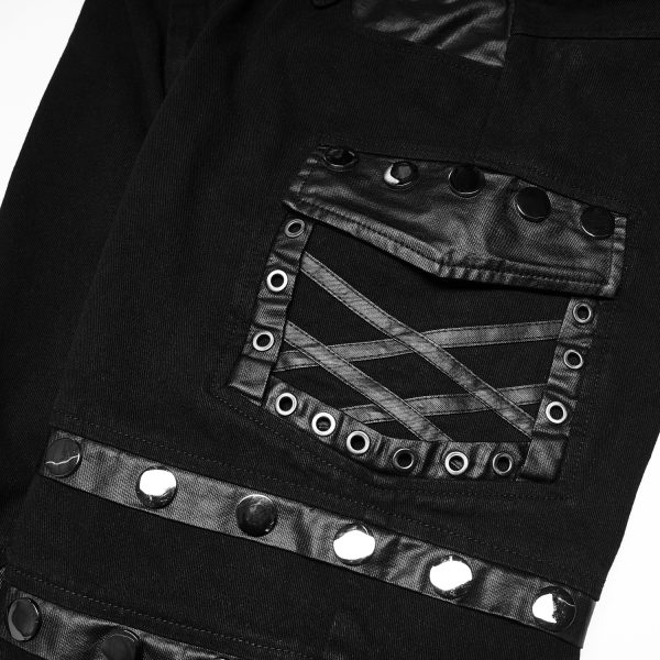 Pas Cher Magasin Soldes PUNK RAVE Pantalon ‘Punk Stylish’ Noir 18