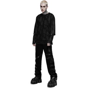 Pas Cher Magasin Soldes PUNK RAVE Pantalon ‘Punk Stylish’ Noir 32