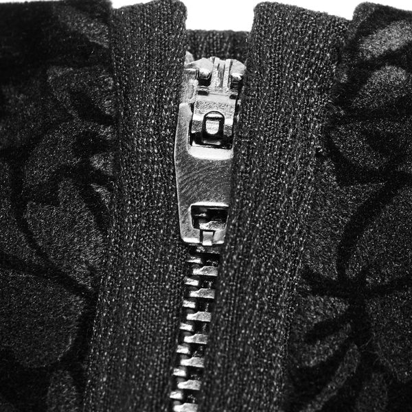 PUNK RAVE Pantalon ‘Romantic Goth’ Noir Avec Ceinture En Velours à prix d'occasion 14