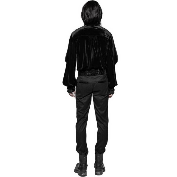 PUNK RAVE Pantalon ‘Romantic Goth’ Noir Avec Ceinture En Velours à prix d'occasion 4