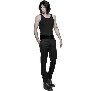 PUNK RAVE Pantalon ‘Romantic Goth’ Noir Avec Ceinture En Velours à prix d'occasion 26