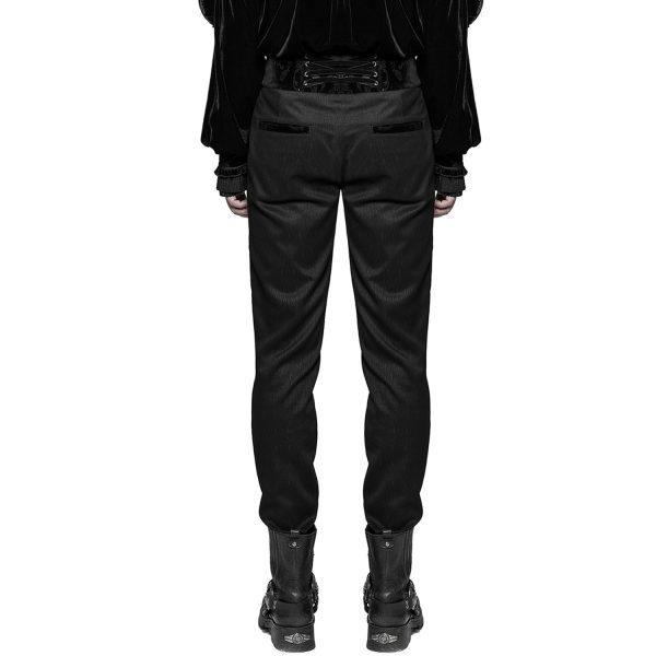 PUNK RAVE Pantalon ‘Romantic Goth’ Noir Avec Ceinture En Velours à prix d'occasion 8