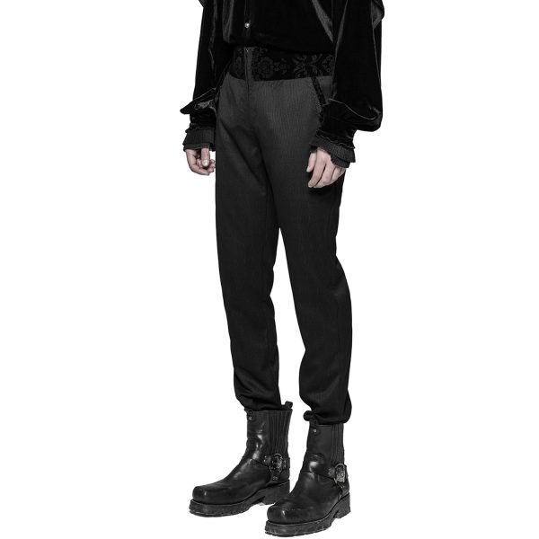 PUNK RAVE Pantalon ‘Romantic Goth’ Noir Avec Ceinture En Velours à prix d'occasion 9