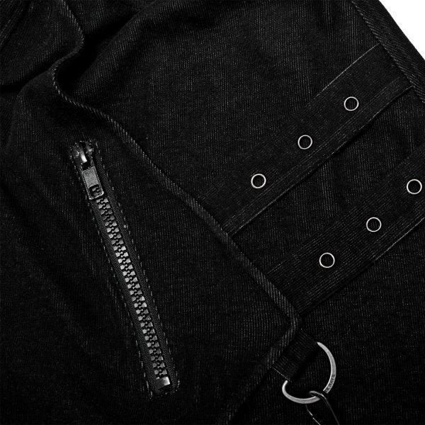 PUNK RAVE Pantalon Sagging ‘Xenos’ Noir prix le plus bas 14