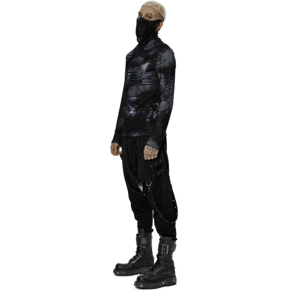 PUNK RAVE Pantalon Sagging ‘Xenos’ Noir prix le plus bas 5
