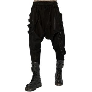 PUNK RAVE Pantalon Sagging ‘Xenos’ Noir prix le plus bas 27
