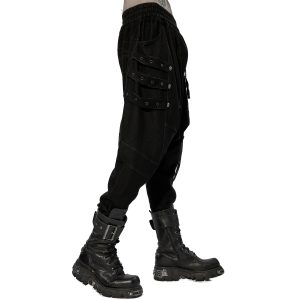 PUNK RAVE Pantalon Sagging ‘Xenos’ Noir prix le plus bas 29