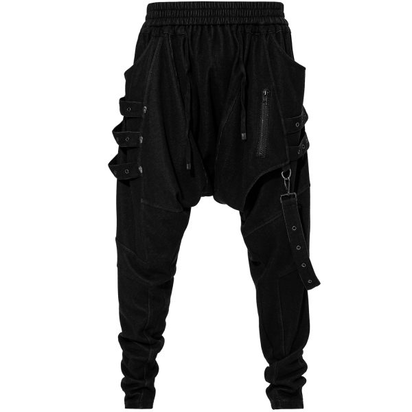 PUNK RAVE Pantalon Sagging ‘Xenos’ Noir prix le plus bas 10