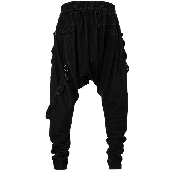 PUNK RAVE Pantalon Sagging ‘Xenos’ Noir prix le plus bas 11