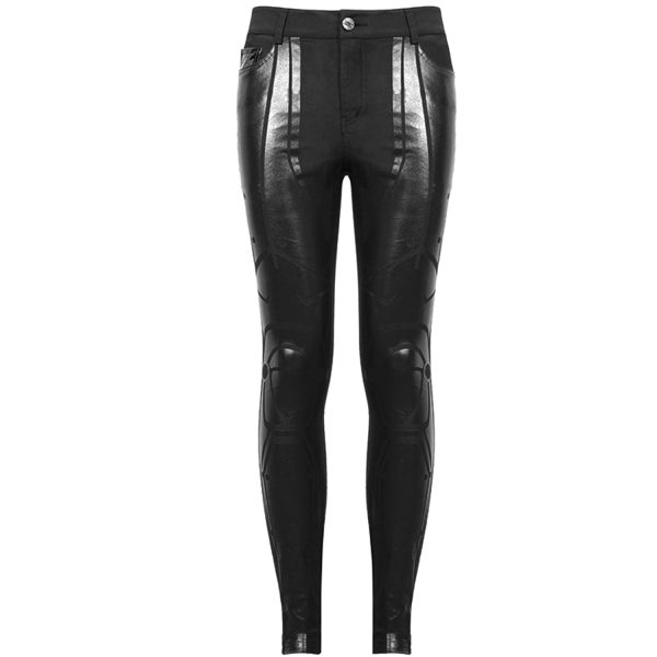 vente à bas prix DEVIL FASHION Pantalon Skinny ‘Robot Armor’ Noir Pour Hommes 12