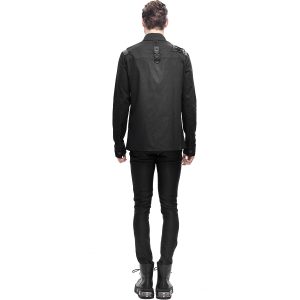 vente à bas prix DEVIL FASHION Pantalon Skinny ‘Robot Armor’ Noir Pour Hommes 23