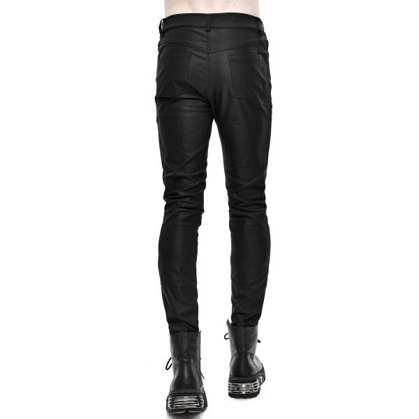 vente à bas prix DEVIL FASHION Pantalon Skinny ‘Robot Armor’ Noir Pour Hommes 7