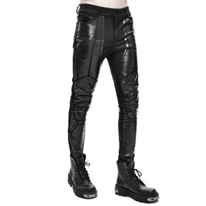 vente à bas prix DEVIL FASHION Pantalon Skinny ‘Robot Armor’ Noir Pour Hommes 35