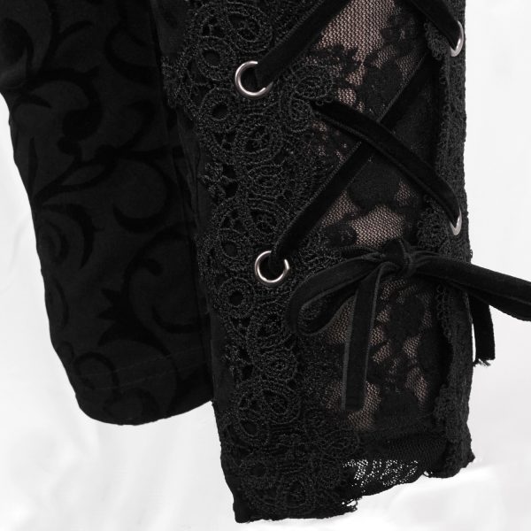 boutique en ligne france DEVIL FASHION Pantalon ‘Slim Lace’ Noir 18