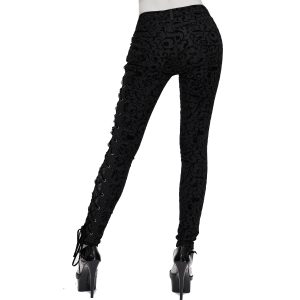 boutique en ligne france DEVIL FASHION Pantalon ‘Slim Lace’ Noir 27
